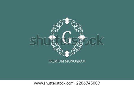 Luxury letter G logo design. Elegant monogram concept for boutique, restaurant, wedding service, hotel or business.
