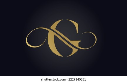 Luxury Letter G Logo Template In Gold Color. Initial Luxury G Letter Logo Design. Beautiful Logotype Design For Luxury Company Branding.