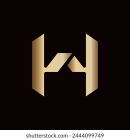 Luxury Letter H with Roof Logo