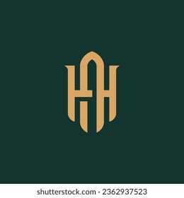 luxury letter HA logo design. Vector illustration luxury letter HA. modern logo design vector icon template