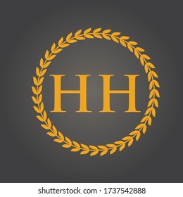 Luxury letter HH Logo Stock Vector. Eps 10