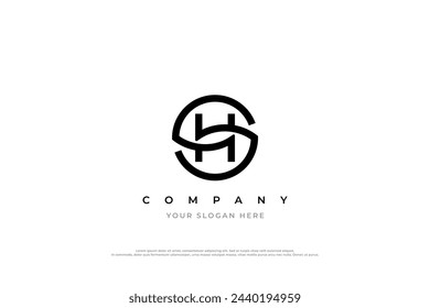 Letra de lujo HS Logo o SH Logo Diseño