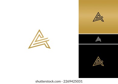 Luxury A letter, initial. Icon, monogram, minimalist, vector, logo design, template