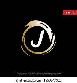 luxury letter j inside enzo zen logo. modern icon, template design