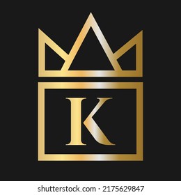 Luxury Letter K Crown Logo Cosmetic Stock Vector (Royalty Free ...