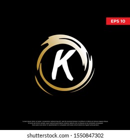 luxury letter k inside enzo zen logo. modern icon, template design