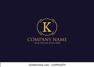 luxury letter k logo, icon, symbol design template