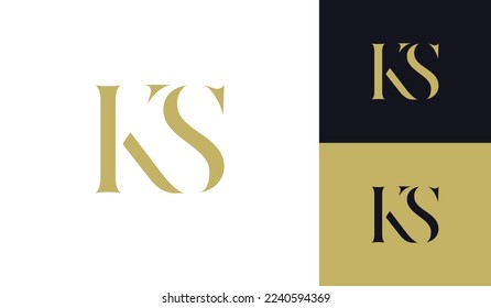 Luxury letter KS monogram logo for fashion company