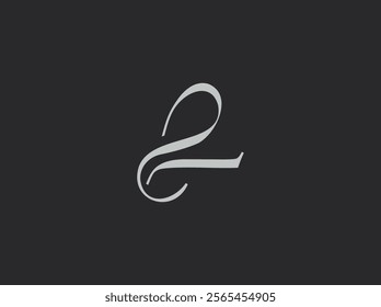 Luxury letter L geometric logo icon vector