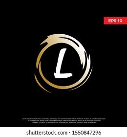 luxury letter l inside enzo zen logo. modern icon, template design