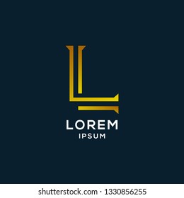 Luxury Letter L line logo 