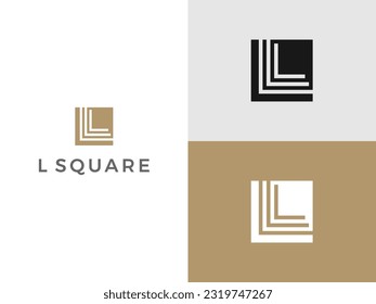 Luxury letter L logo design icon template 