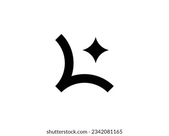 luxury letter L with star logo design