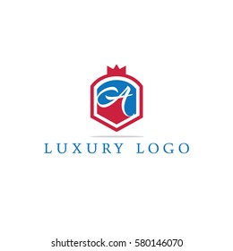 Luxury Letter A logo design.