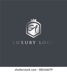 Luxury Letter A logo design.