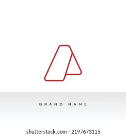 Luxury Letter A Logo Design. Elegant Geometric Line Curve Vector Logotype. Creative Monogram Logo Illustration with EPS 10