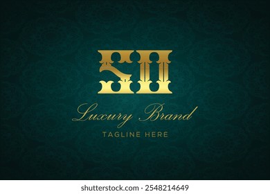 ENTÃO CARTA DE LUXO DESIGN DE LOGOTIPO. É um logotipo de monograma de letras de luxo, este logotipo é feito pela combinação de duas letras