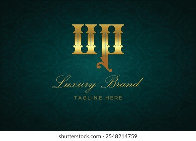 DESIGN DE LOGOTIPO DE CARTA DE LUXO. É um logotipo de monograma de letras de luxo, este logotipo é feito pela combinação de duas letras
