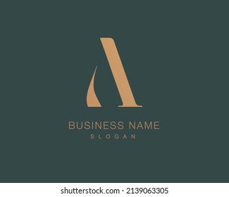 Luxury Letter A logo design template elements - vector sign. Letter logo for business card and corporate identity set.