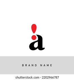 Letra de lujo A Logo Diseño ilustración vectorial de color negro y rojo.