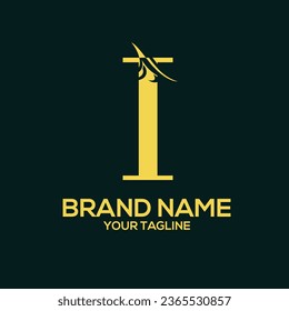 I Luxury Letter Logo Design Vector