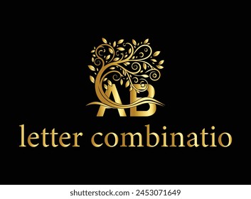 Luxury letter logo design vector,letter and tree logo