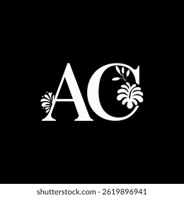 Luxury letter logo Floral letter logo Company name