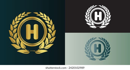 Luxury letter logo with gradient colour set