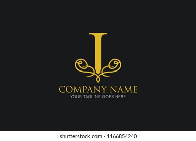 luxury letter i logo, icon, symbol design template