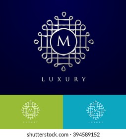 Luxury Letter Logo. Simple and elegant floral oriental design logo, Elegant luxury vector logo design