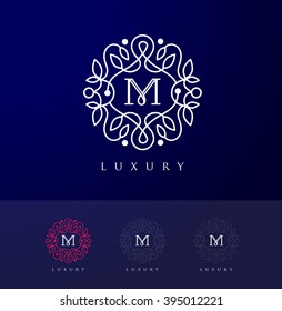 Luxury Letter Logo. Simple and elegant floral monogram design.