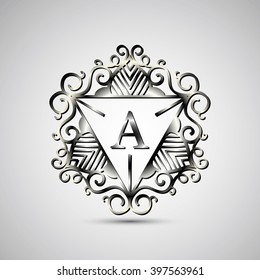 Luxury Letter Logo. Simple and elegant geometric design logo, Elegant line art luxury vector logo design