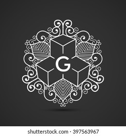Luxury Letter Logo. Simple and elegant geometric design logo, Elegant line art luxury vector logo design