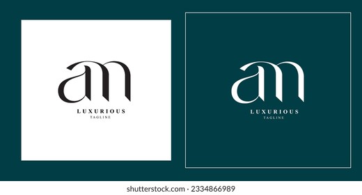 AM Luxury Letter Logo Vector