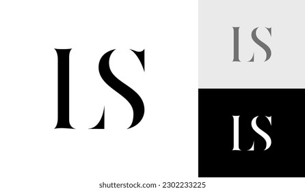 Luxury letter LS initial monogram logo design vector