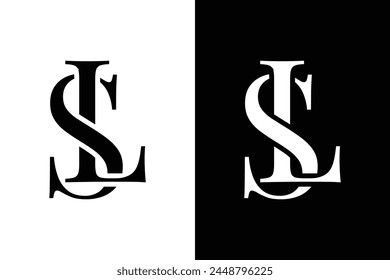 Luxury letter LS , SL initial letters logo design vector