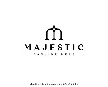 luxury letter M vector logo design