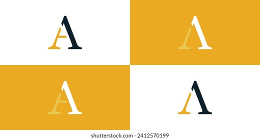 Luxury letter A and number 1 vector logo design