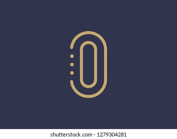 Luxury letter O logo. Elegant identity design