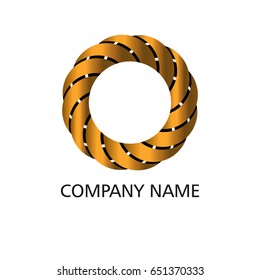 Luxury Letter O Logo Icon Element in gold color. Vector Icon template for logo.
