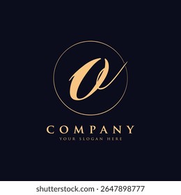 Luxury letter o logo template in gold color. Modern trendy initial luxury o letter logo design. Royal premium letter o logo design vector template.