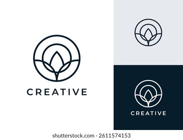Luxury letter O vector logo design