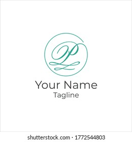 Luxury Letter P Initial Circle Logo Design