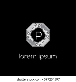 Luxury  letter P monogram vector