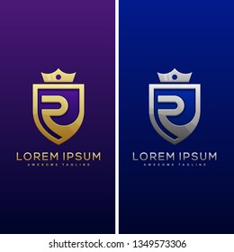 Luxury Letter R Concept illustration vector Design template. Suitable for Creative Industry, Multimedia, entertainment, Educations, Shop, and any related business