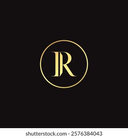 Luxury letter R logo design concept