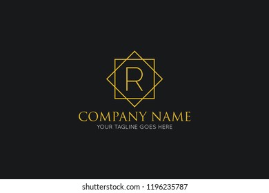 luxury letter r logo, icon, symbol