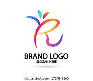 Luxury Letter R Logo. For modern Business company brand logo design vector illustration.