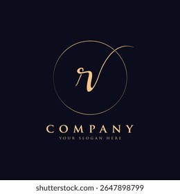 Luxury letter r logo template in gold color. Modern trendy initial luxury r letter logo design. Royal premium letter r logo design vector template.
