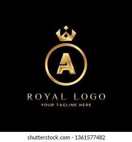 luxury letter A royal  logo 